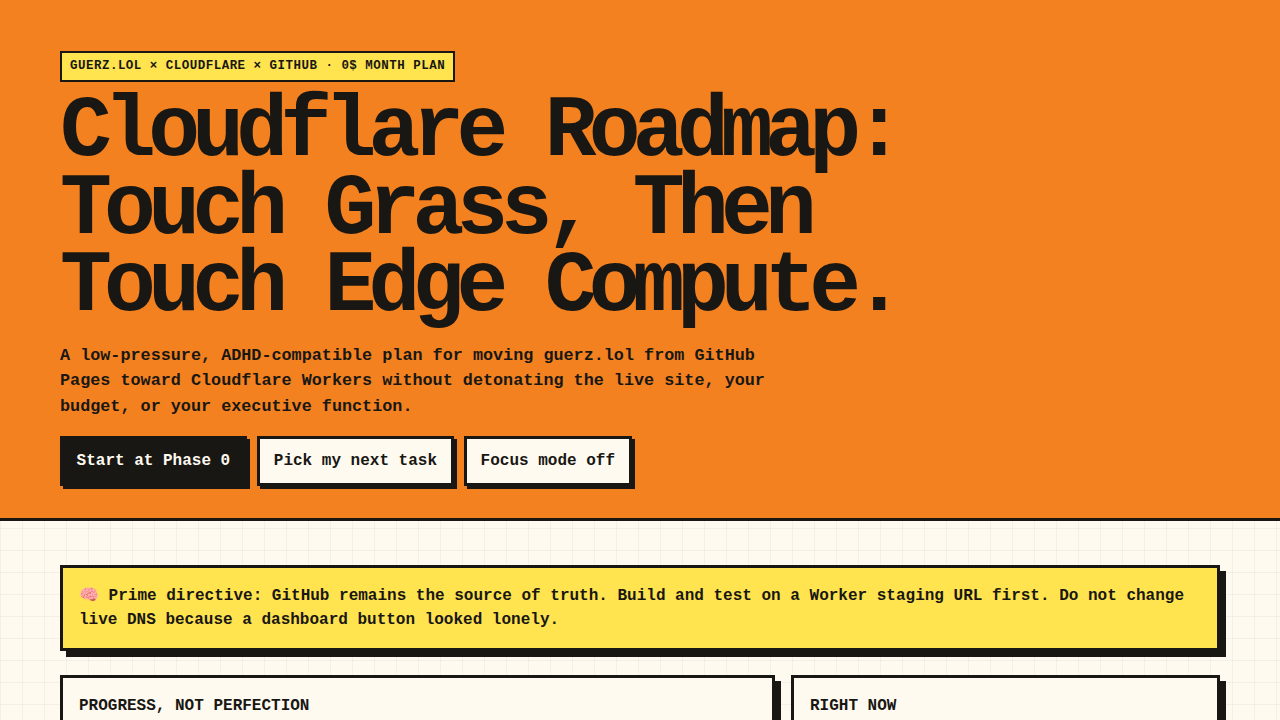 Screenshot preview of Cloudflare Field Plan